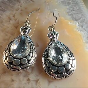 Elegant Silver Teardrop Earrings